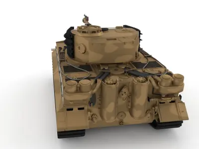 T34-85 Tiger Tank Late Pack with Interior and Engine Bay 3D model