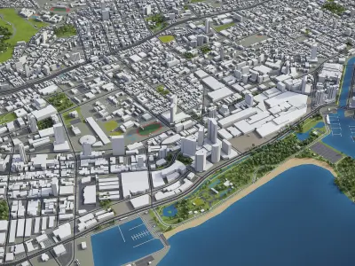 Honolulu Low-poly 3D model