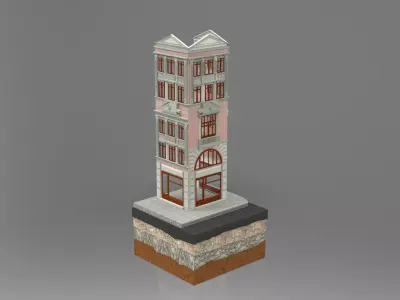 Old Istanbul City Building 008 3D model