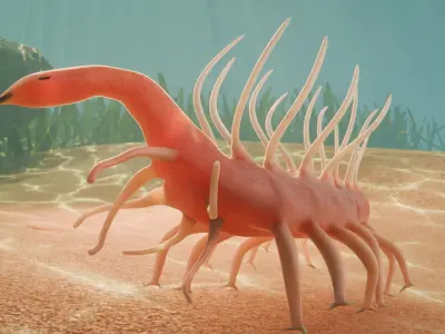 Hallucigenia Low-poly 3D model