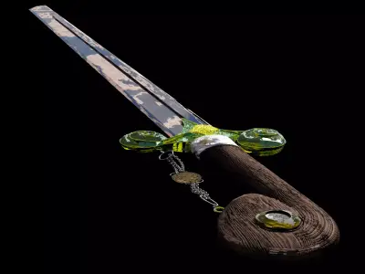 arabic sword 3D model buy