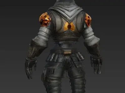 Robot Zombie RX 8 Rustbite also Body and Hand Rigged 3D model