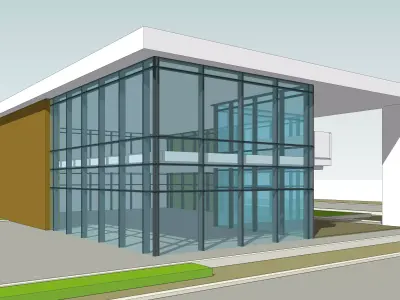 office building 2 storey 3D model