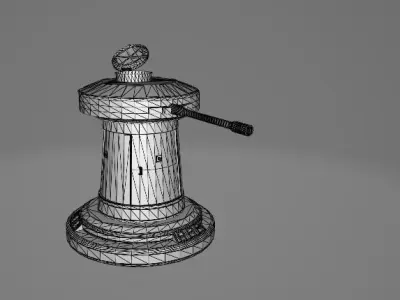 DF9 Turret Low-poly 3D model