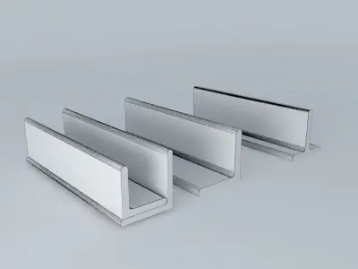 Profiles and steel Angles 3D model