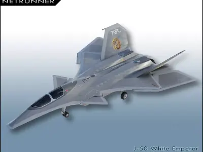 J-50 White Emperor Low-poly 3D model