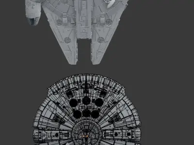 Millennium Falcon-star wars Free 3D model