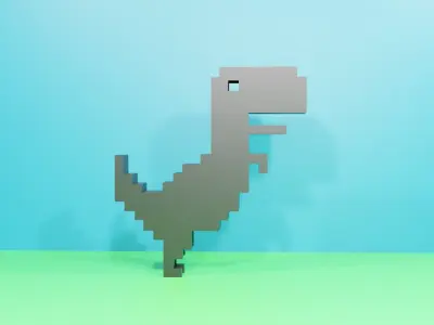 google game dinosaure Free low-poly 3D model