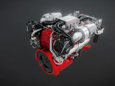 Yacht engine C01 3D model