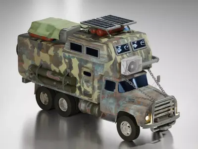 House on wheels - old ZIL 3D model