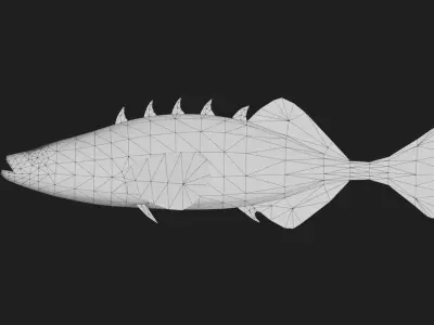 Stickleback Low-poly 3D model
