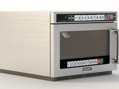 Sharp Twintouch Commercial Microwave With Dual Touch Pads 3D model