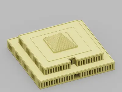 Voxel Egypt Pyramid Low-poly 3D model