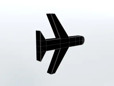 Airplane Mode Symbol v1 Pack 01 Low-poly 3D model