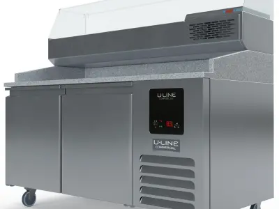 U-Line Pizza Prep Table Refrigerators Ucpp566-Ss61A Low-poly 3D model