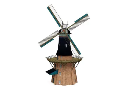 3D Traditional Windmill DETAILED 3D model