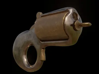 3D My Friend knuckleduster Pistol PBR model Low-poly 3D model