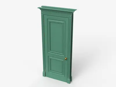 Classic Door Wood RAL 6000 3D model