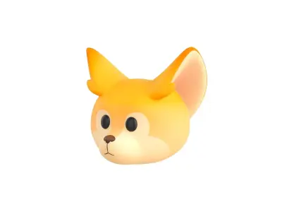 Prop166 Fennec Head 3D model