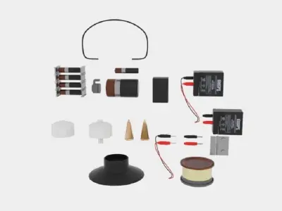 Electronic Parts Packs Low-poly 3D model
