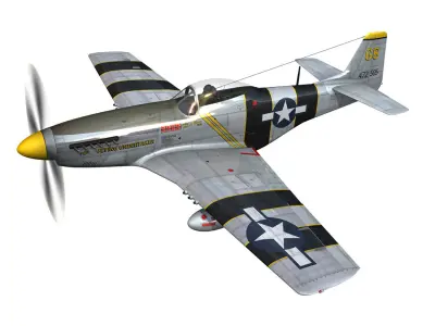 North American P-51D Mustang - Flying Undertaker 3D model