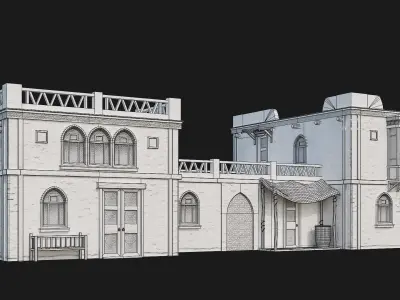 09-12 - Arabic Houses 4K Low-poly 3D model