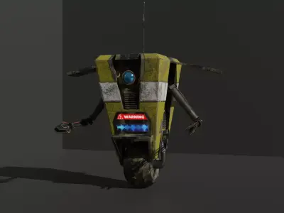 Stylized Claptrap Robot - Post-Apocalyptic Edition Low-poly 3D model