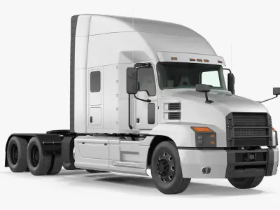 Semi Truck Generic Simple Interior 3D model