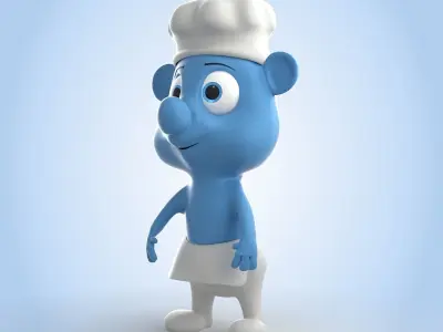 Chef Smurf 3D model