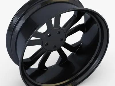 Taurus SHO 20 Machined wheel black 3D model