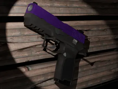 P250 Pistol Gun Low-poly 3D model