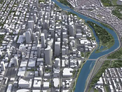 Calgary Low-poly 3D model