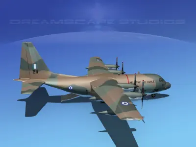 Lockheed C-130 Hercules Greece 3D model