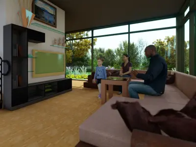 Cabin Floor Plans Low-poly 3D model