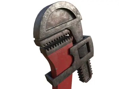 Pipe wrench 3D model