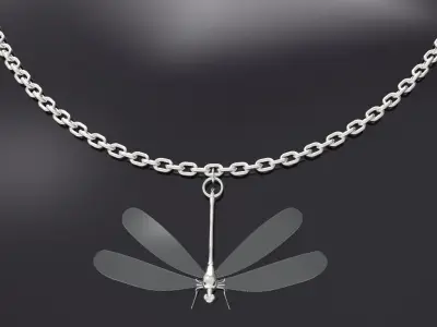 Dragonfly pendant 3D model