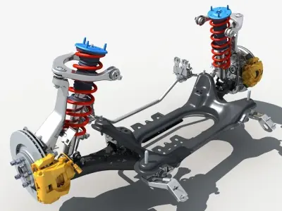 Car Suspension 01 3D model