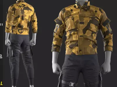 Mens Outfit 11 - Marvelous Designer 3D model