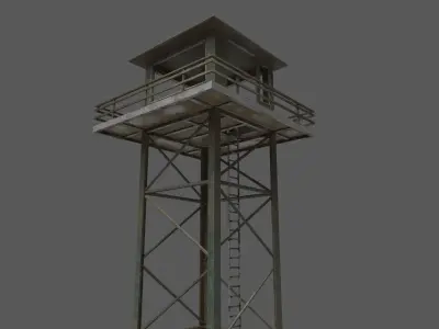 Military Watchtower Pack Low-poly 3D model