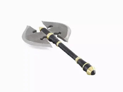 Stylized War Axe Set Low-poly 3D model