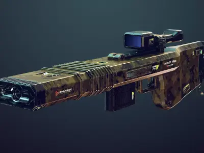Sniper Rifle - Sci-Fi Concept 3D model