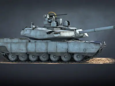 AbramsX armoured tank Low-poly 3D model