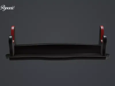 Katana Stand Low-poly 3D model
