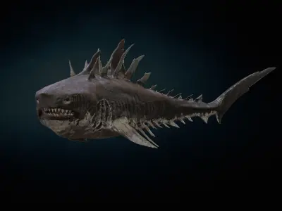 AlienShark 4 Low-poly 3D model