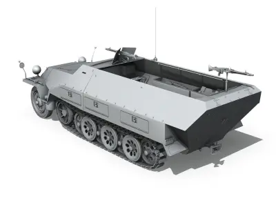 SDKFZ 251 - Ausf D - Hanomag Half-Truck 3D model