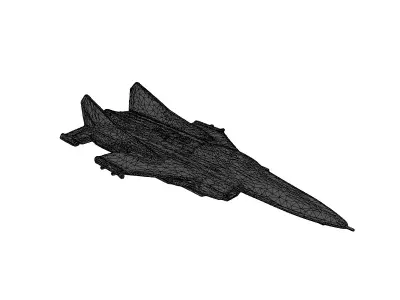 SciFi Fighter Jet 3D Model Low-poly 3D model