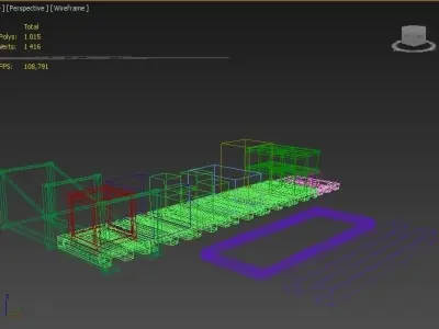 Warehouse props Low-poly 3D model