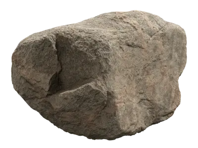  Pale Notched Round Rippled Large Rock Boulder Model 