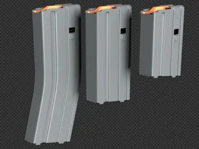 AR-15 Stanag Magazine Bundle Low-poly 3D model
