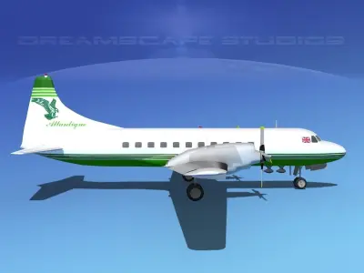 Convair CV-580 Air Atlantic 3D model